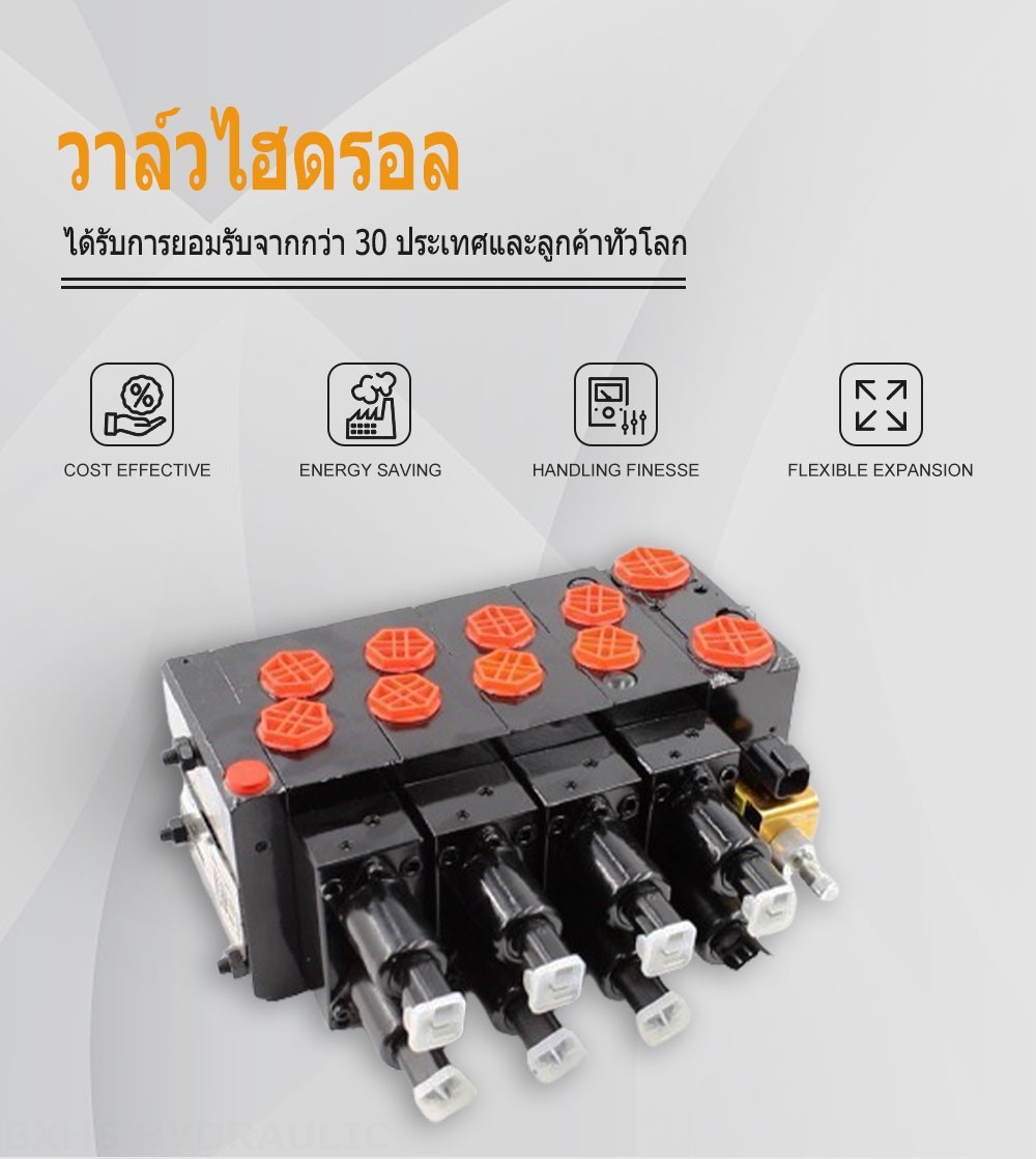 HSDVG32 ไฟฟ้าแปรผันและด้วยตนเอง 5 สปูล วาล์วควบคุมตามสัดส่วน